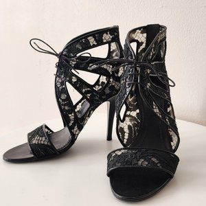 Givenchy Cage Sandals | Leather, Lace | Black | IT 37